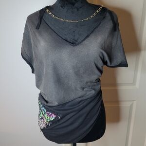 ARATTA Asymetric Top With Graphic Detail. NWT.